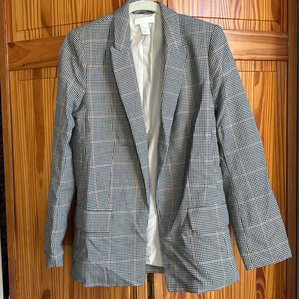 H&M plaid blazer